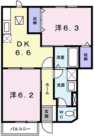 エスポワールメゾンの物件間取画像